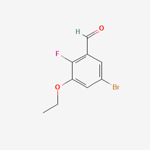 molecular formula C9H8BrFO2 B6287350 5-Bromo-3-ethoxy-2-fluorobenzaldehyde CAS No. 2386234-17-7