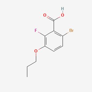 molecular formula C10H10BrFO3 B6287363 6-Bromo-2-fluoro-3-propoxybenzoic acid CAS No. 2624417-73-6