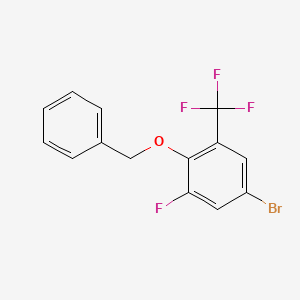molecular formula C14H9BrF4O B6287378 2-(Benzyloxy)-5-bromo-1-fluoro-3-(trifluoromethyl)benzene CAS No. 2586125-85-9