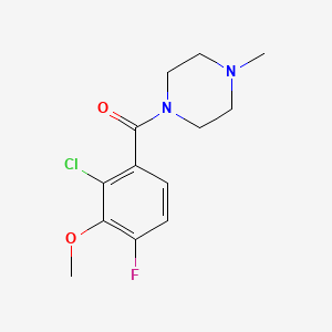 molecular formula C13H16ClFN2O2 B6287395 (2-Chloro-4-fluoro-3-methoxyphenyl)(4-methylpiperazin-1-yl)methanone CAS No. 2586126-49-8