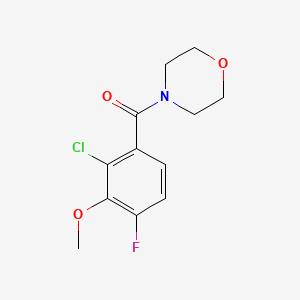 molecular formula C12H13ClFNO3 B6287407 (2-Chloro-4-fluoro-3-methoxyphenyl)(morpholino)methanone CAS No. 2586127-26-4