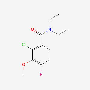 molecular formula C12H15ClFNO2 B6287414 2-Chloro-N,N-diethyl-4-fluoro-3-methoxybenzamide CAS No. 2586126-02-3