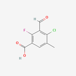 molecular formula C9H6ClFO3 B6287428 4-Chloro-2-fluoro-3-formyl-5-methylbenzoic acid CAS No. 2624417-79-2