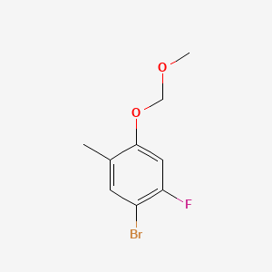 molecular formula C9H10BrFO2 B6287442 1-Bromo-2-fluoro-4-(methoxymethoxy)-5-methylbenzene CAS No. 2586127-57-1