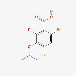 molecular formula C10H9Br2FO3 B6287471 4,6-Dibromo-2-fluoro-3-isopropoxybenzoic acid CAS No. 2624417-24-7