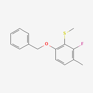 molecular formula C15H15FOS B6287485 (6-(Benzyloxy)-2-fluoro-3-methylphenyl)(methyl)sulfane CAS No. 2586127-10-6