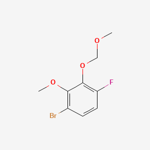molecular formula C9H10BrFO3 B6287495 1-Bromo-4-fluoro-2-methoxy-3-(methoxymethoxy)benzene CAS No. 2624417-83-8