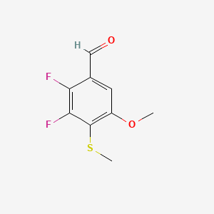 molecular formula C9H8F2O2S B6287529 2,3-Difluoro-5-methoxy-4-(methylthio)benzaldehyde CAS No. 2624417-03-2