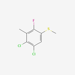 molecular formula C8H7Cl2FS B6287546 (4,5-Dichloro-2-fluoro-3-methylphenyl)(methyl)sulfane CAS No. 2586127-43-5