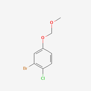 molecular formula C8H8BrClO2 B6287613 2-Bromo-1-chloro-4-(methoxymethoxy)benzene CAS No. 2635937-36-7