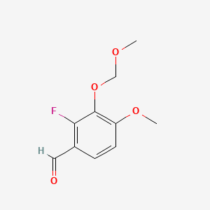 molecular formula C10H11FO4 B6287630 2-Fluoro-4-methoxy-3-(methoxymethoxy)benzaldehyde CAS No. 2586127-22-0