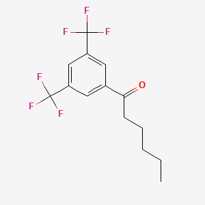 molecular formula C14H14F6O B6287651 1-(3,5-Bis(trifluoromethyl)phenyl)hexan-1-one CAS No. 2737207-70-2