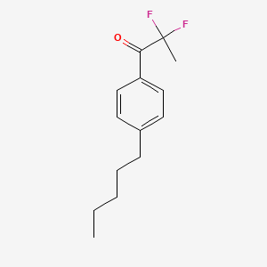 molecular formula C14H18F2O B6287742 2,2-Difluoro-1-(4-pentylphenyl)propan-1-one CAS No. 2737207-69-9