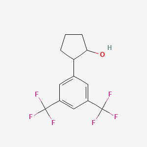 molecular formula C13H12F6O B6287757 2-(3,5-Bis(trifluoromethyl)phenyl)cyclopentan-1-ol CAS No. 2737205-94-4