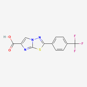 2-[4-(Trifluoromethyl)phenyl]imidazo[2,1-b][1,3,4]thiadiazole-6-carboxylic acid