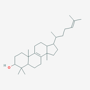 molecular formula C29H48O B062878 4,4,10,14-Tetramethyl-17-(6-methylhept-5-en-2-yl)-1,2,3,5,6,7,11,12,13,15,16,17-dodecahydrocyclopenta[a]phenanthren-3-ol CAS No. 175205-40-0