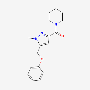 molecular formula C17H21N3O2 B6287828 (1-Methyl-5-phenoxymethyl-1H-pyrazol-3-yl)-piperidin-1-yl-methanone, 95% CAS No. 2703756-96-9