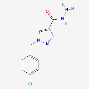molecular formula C11H11ClN4O B6287839 1-(4-Chloro-benzyl)-1H-pyrazole-4-carboxylic acid hydrazide, 95% CAS No. 2703752-62-7