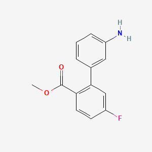 molecular formula C14H12FNO2 B6287851 3'-Amino-5-fluoro-biphenyl-2-carboxylic acid methyl ester, 95% CAS No. 2703752-42-3