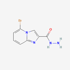 molecular formula C8H7BrN4O B6287895 5-Bromo-imidazo[1,2-a]pyridine-2-carboxylic acid hydrazide, 95% CAS No. 2168329-40-4