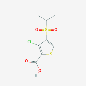 molecular formula C8H9ClO4S2 B062879 3-Chloro-4-(isopropylsulfonyl)thiophene-2-carboxylic acid CAS No. 175202-26-3