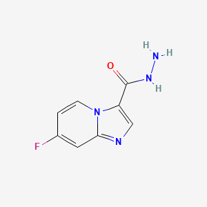 molecular formula C8H7FN4O B6287908 7-Fluoro-imidazo[1,2-a]pyridine-3-carboxylic acid hydrazide, 95% CAS No. 2737207-34-8