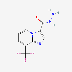 molecular formula C9H7F3N4O B6287938 8-Trifluoromethyl-imidazo[1,2-a]pyridine-3-carboxylic acid hydrazide, 95% CAS No. 2737205-66-0