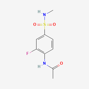 molecular formula C9H11FN2O3S B6287969 N-(2-Fluoro-4-methylsulfamoyl-phenyl)-acetamide, 95% CAS No. 2737205-86-4