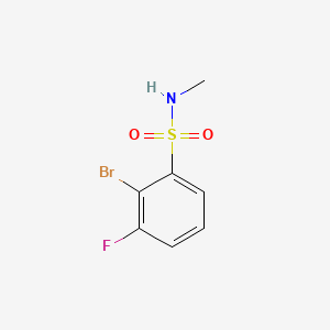 molecular formula C7H7BrFNO2S B6287978 2-Bromo-3-fluoro-N-methyl-benzenesulfonamide, 95% CAS No. 2172026-24-1