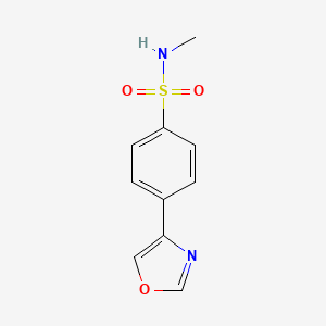 molecular formula C10H10N2O3S B6287986 N-Methyl-4-oxazol-4-yl-benzenesulfonamide, 95% CAS No. 2737207-25-7