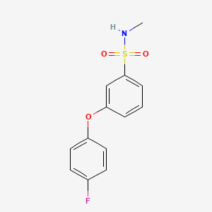 molecular formula C13H12FNO3S B6287987 3-(4-Fluoro-phenoxy)-N-methyl-benzenesulfonamide, 95% CAS No. 2737205-72-8