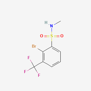 molecular formula C8H7BrF3NO2S B6287992 2-Bromo-N-methyl-3-trifluoromethyl-benzenesulfonamide, 95% CAS No. 2737207-64-4