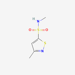 molecular formula C5H8N2O2S2 B6288008 3-Methyl-isothiazole-5-sulfonic acid methylamide, 95% CAS No. 2737207-63-3