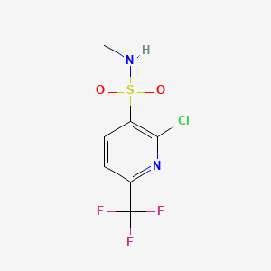molecular formula C7H6ClF3N2O2S B6288017 2-Chloro-6-trifluoromethyl-pyridine-3-sulfonic acid methylamide, 95% CAS No. 2737207-62-2