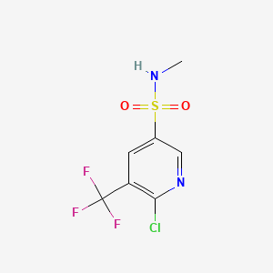 molecular formula C7H6ClF3N2O2S B6288026 6-Chloro-5-trifluoromethyl-pyridine-3-sulfonic acid methylamide, 95% CAS No. 2737207-12-2
