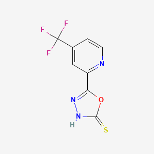 molecular formula C8H4F3N3OS B6288039 5-(4-Trifluoromethyl-pyridin-2-yl)-[1,3,4]oxadiazole-2-thiol, 95% CAS No. 2703752-79-6