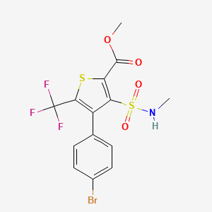 4-(4-Bromo-phenyl)-3-methylsulfamoyl-5-trifluoromethyl-thiophene-2-carboxylic acid methyl ester, 95%