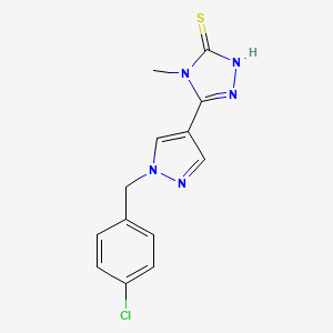 5-[1-(4-Chloro-benzyl)-1H-pyrazol-4-yl]-4-methyl-4h-[1,2,4]triazole-3-thiol, 95%