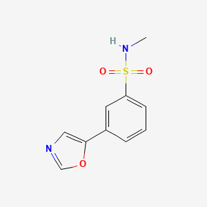 molecular formula C10H10N2O3S B6288077 N-Methyl-3-oxazol-5-yl-benzenesulfonamide, 95% CAS No. 2737206-77-6