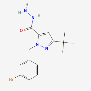 2-(3-Bromo-benzyl)-5-t-butyl-2H-pyrazole-3-carboxylic acid hydrazide, 95%