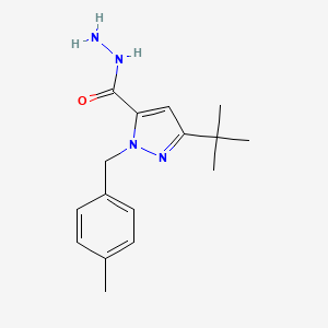 5-t-Butyl-2-(4-methyl-benzyl)-2H-pyrazole-3-carboxylic acid hydrazide, 95%