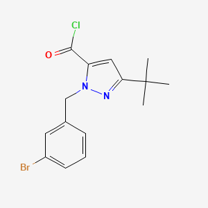 2-(3-Bromo-benzyl)-5-t-butyl-2H-pyrazole-3-carbonyl chloride, 95%