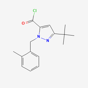 5-t-Butyl-2-(2-methyl-benzyl)-2H-pyrazole-3-carbonyl chloride, 95%