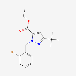 2-(2-Bromo-benzyl)-5-t-butyl-2H-pyrazole-3-carboxylic acid ethyl ester, 95%