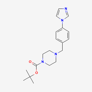 molecular formula C19H26N4O2 B6288314 4-(4-Imidazol-1-yl-benzyl)-piperazine-1-carboxylic acid t-butyl ester, 95% CAS No. 1043508-50-4