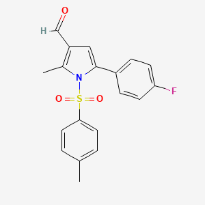 molecular formula C19H16FNO3S B6288341 5-(4-Fluoro-phenyl)-2-methyl-1-(toluene-4-sulfonyl)-1H-pyrrole-3-carbaldehyde, 95% CAS No. 2737205-29-5