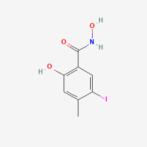 molecular formula C8H8INO3 B6288407 2,N-Dihydroxy-5-iodo-4-methyl-benzamide, 95% CAS No. 2737207-18-8