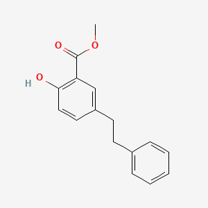 molecular formula C16H16O3 B6288408 2-Hydroxy-5-phenethyl-benzoic acid methyl ester, 95% CAS No. 2737205-69-3