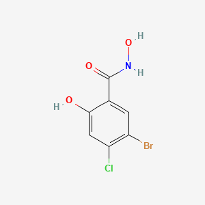 molecular formula C7H5BrClNO3 B6288420 5-Bromo-4-chloro-2,N-dihydroxy-benzamide, 95% CAS No. 2737206-98-1