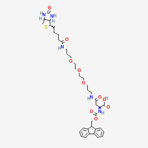 molecular formula C39H53N5O10S B6288428 Fmoc-Asp(生物素基-PEG)-OH CAS No. 2241747-15-7